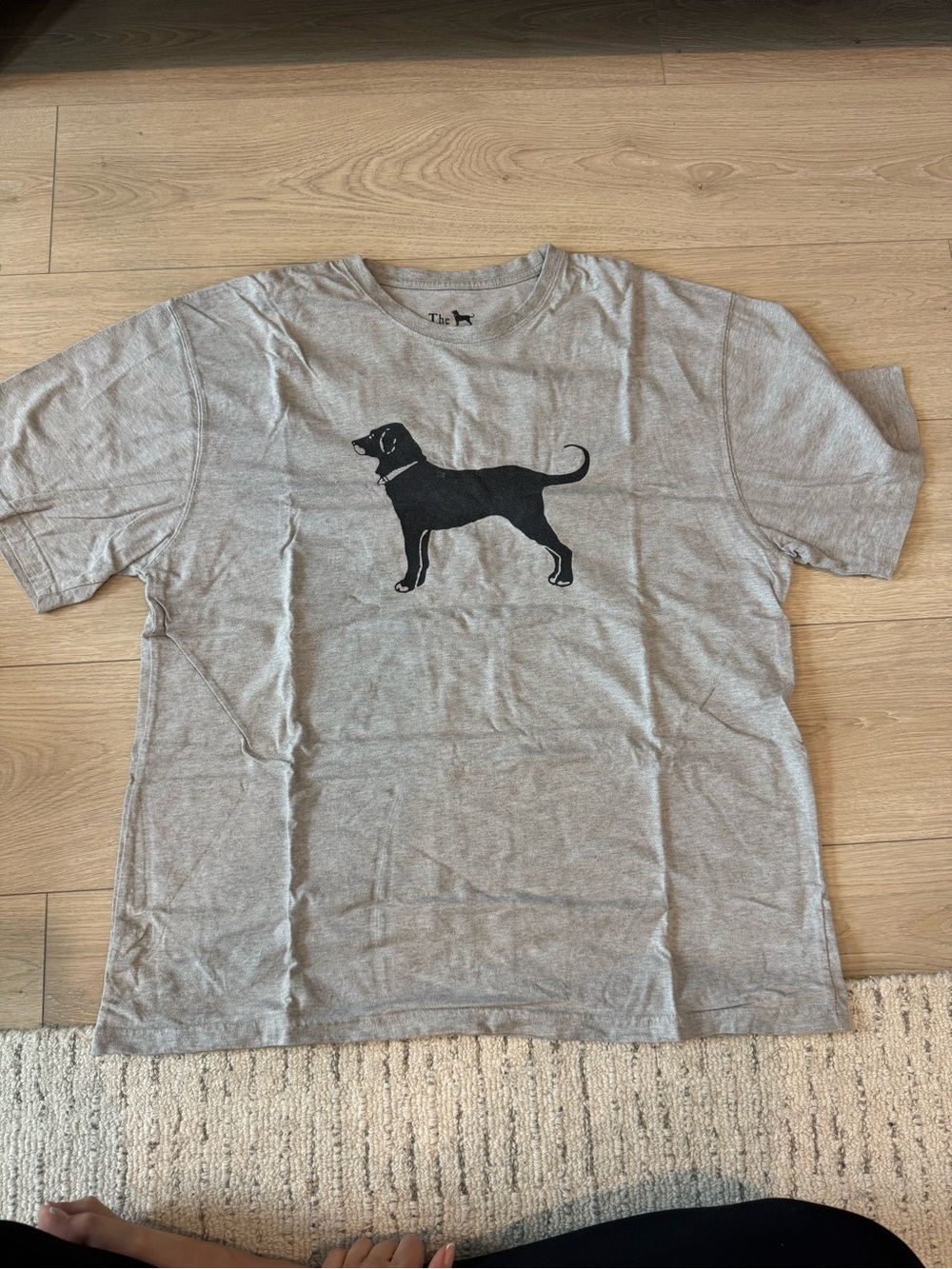 The Black Dog Gray T-Shirt with Black Dog Silhouette
